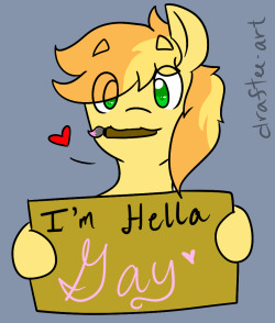 braeburn-corner:  draftee-draw:  does this count on drawing him again… gosh i miss drawing him so much &gt;&lt;  Hella  Hella &ldquo;Day&rdquo;? I swear that looks like a D. &gt;__&gt; But yesgood. Braeby ish da gayest~ &lt;3