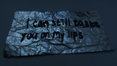 complexae:‘I can still taste you on my lips’ (Lidl chocolate bar wrapper)