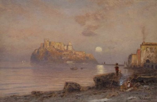 Ascan Lutteroth, Evening at the Castello Aragonese near Ischia