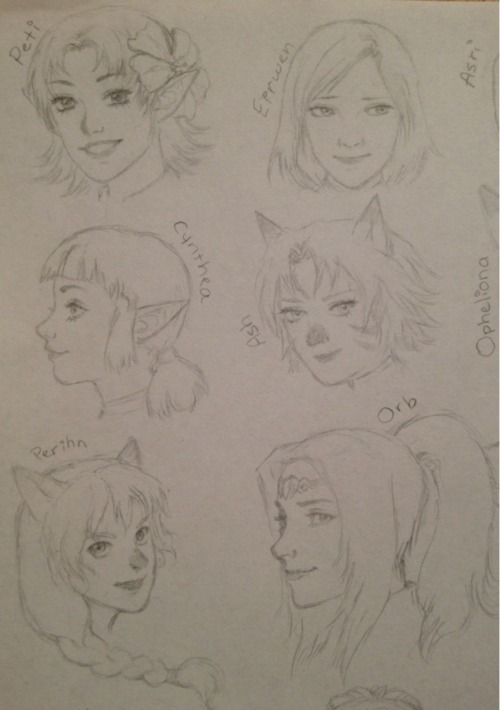 salacia:  I made sketches of friends’/followers’ ffxi/ffxiv characters while away, for funsies, the ones I could remember anyhow. I added a few more once home. If yours isn’t on there, let me know and I’ll sketch one for you lol, if you want.