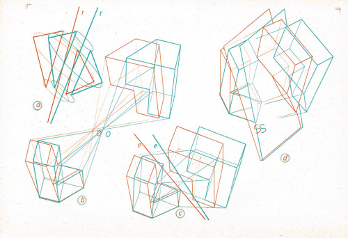 Descriptive Geometry, instructional book, 1959.Intersection of Surfaces of Revolution: All images ar