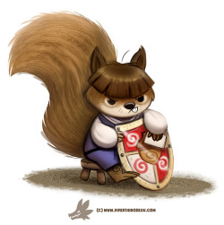 cryptid-creations:  Daily Paint #1245. Squirre