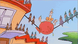 rmlgifs:  What’s Heffer doing up there?He’s eating his lunch.Neat! 