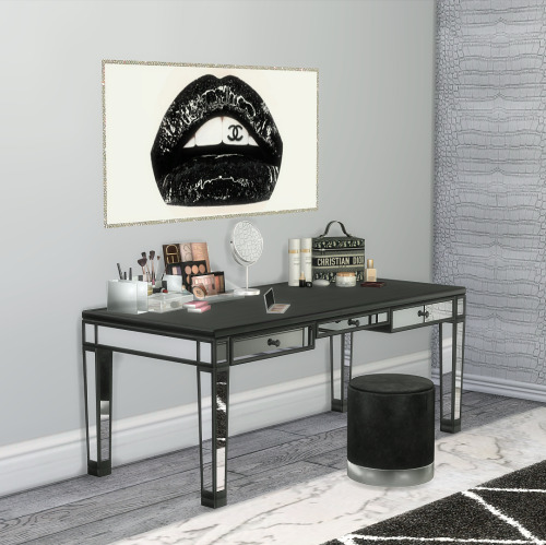 Luxe Mirrored Vanity Table & Vanity Stool • Vanity has 5 swatches & the stool has eight! DOW