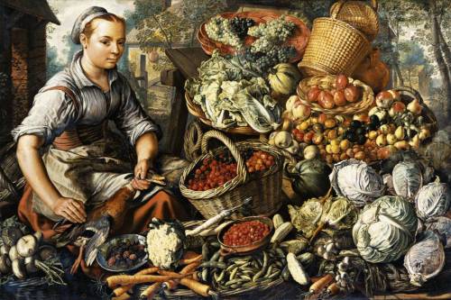 Market Woman with Fruits, Vegetables, and Poultry, Joachim Beuckelaer, 1564