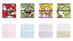 tinycartridge:  The 3DS just got a lot more customizable ⊟ Nintendo really gave the 3DS a facelift! The new standard models (not the XL editions unfortunately) coming to Japan will allow users to swap out its bottom and top covers with various designs,