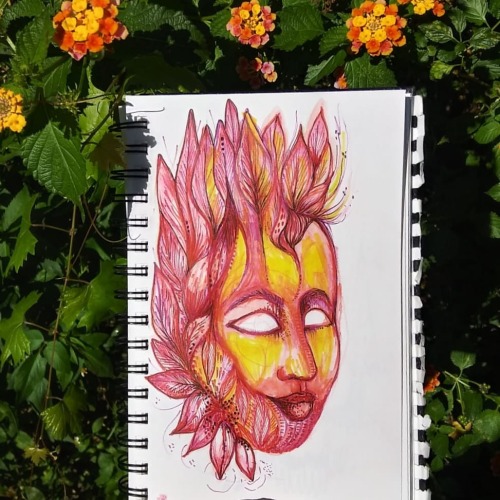 This girl is on Fire A meditation on the Divine masculine within us❤❤ . . . . . #art #artmeditation 