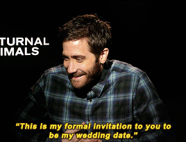 dailygyllenhaals:Jake Gyllenhaal responds to a video message from the interviewer’s employee. 