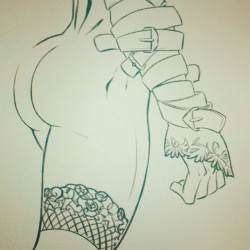 Dizdoodz:  Lulu ;) #Dizdoodz #Sketch #Butt #Lace #Yaoi