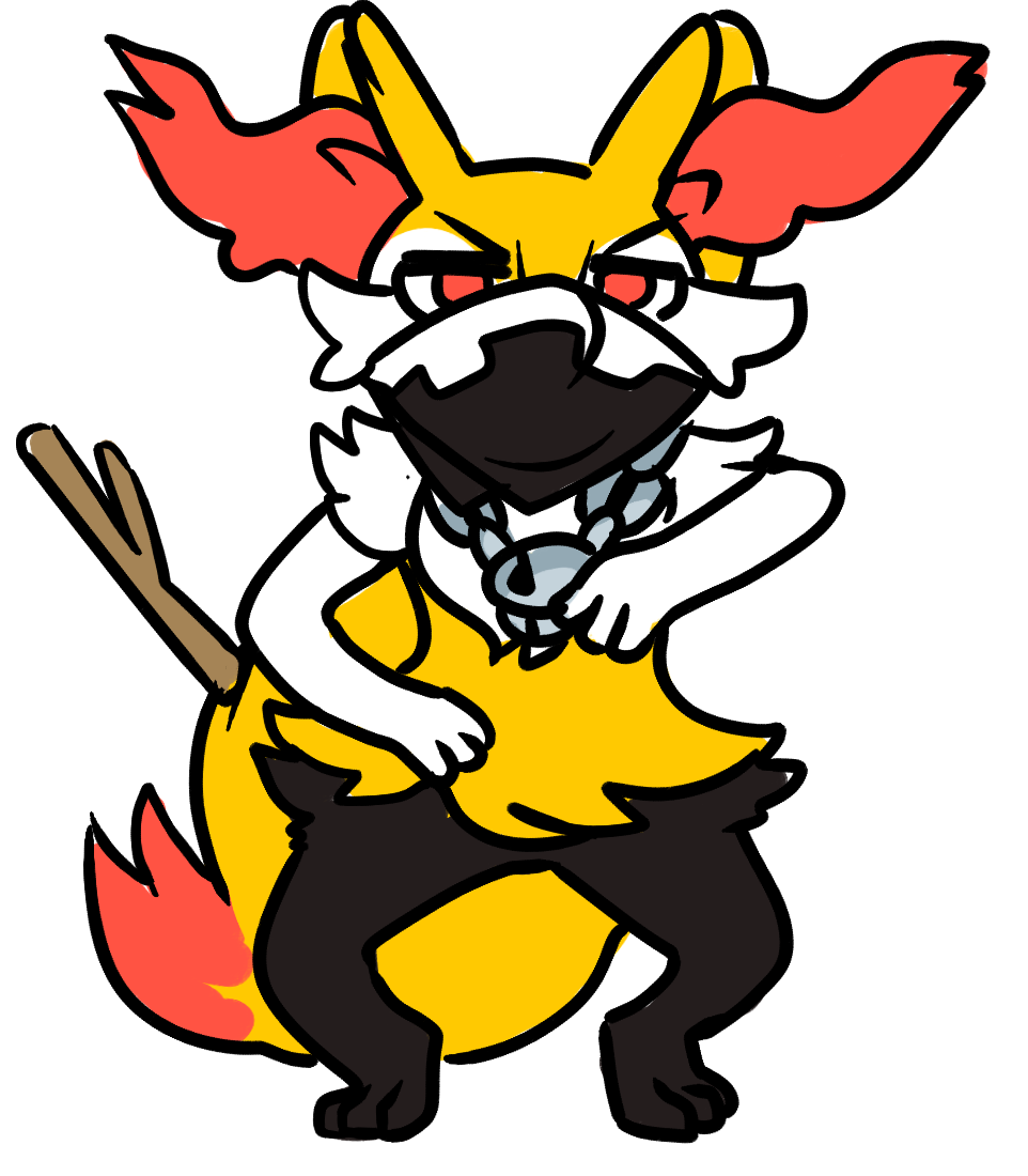 daily-braixen: (( i saw this post, so i drew you guys a team skull braixen! hope