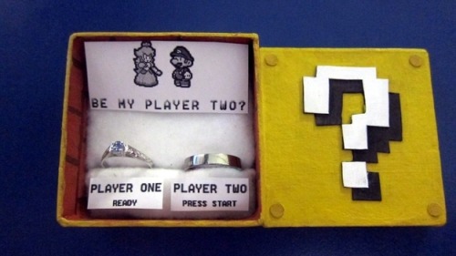 timelordgamer:dahbahtman:Geek Engagement Ring BoxesGolden Snitch (Harry Potter)Carl’s House (Up)Harr