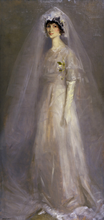 Girl in Wedding Gown (Mrs. Eulabee Dix Becker) by Robert Henri,1910