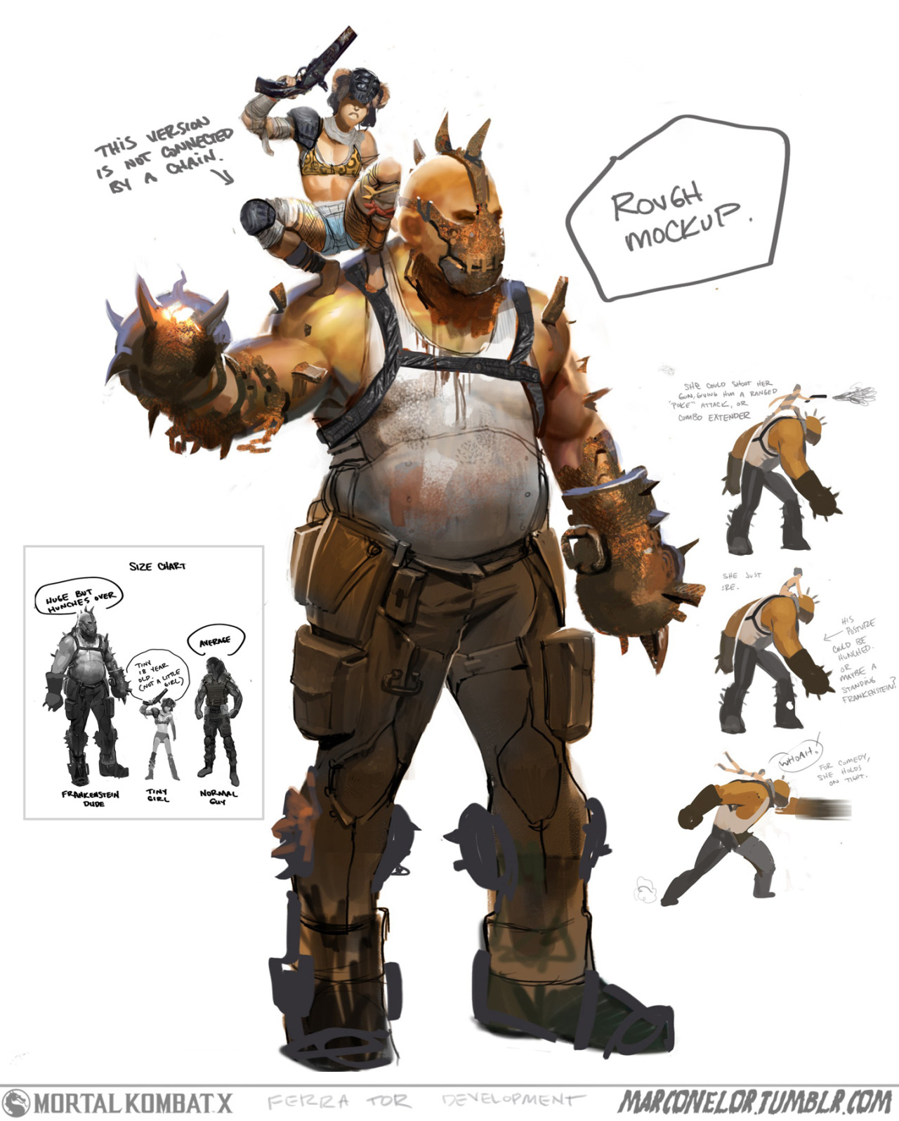 iliveonmycdrive:  Ferra and Torr concept art for Mortal Kombat X by Justin Murray