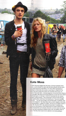 :  Pete Doherty and Kate Moss at Glastonbury  