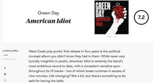 isitbetterthanemotion:Is it better than E•MO•TION?: Green Day: American IdiotPit