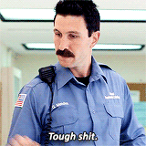 when you're clocked out and clearly leaving and a customer tries to order something