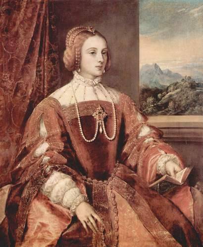 artist-titian: Portrait of Isabella of Portugal, wife of Holy Roman Emperor Charles V, 1548, TitianM