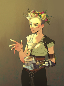 mechinaries:  a flower crown for the queen