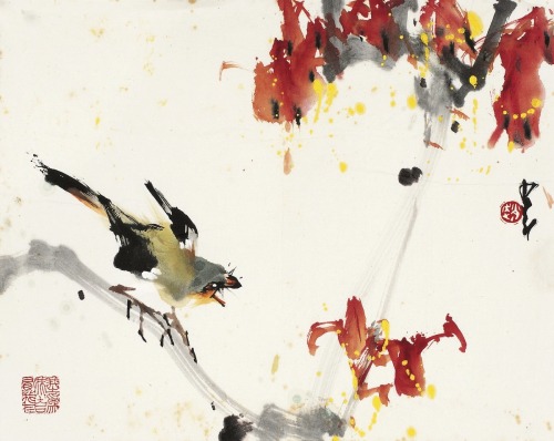 Zhao Shao'ang (Shaoang, Shao-Ang, 趙少昂) (1905-98, China)Bird-and-flower paintings 2Zhao Shao'ang was 
