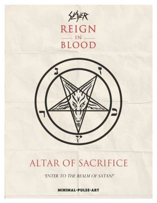 SLAYER - ‘REIGN IN BLOOD’ (1986) - Concept Posters 