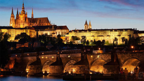 PRAGUE, CZECH REPUBLIC Adorned with dozens of baroque statues, the historic 15th-century-era Charles
