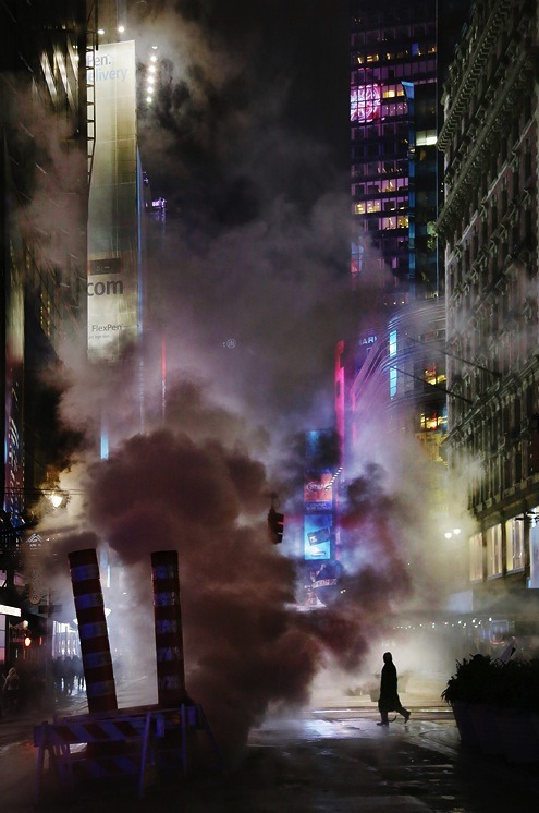 Christophe Jacrot (French, b. 1960, Paris, France) - Men In Smoke from White New York series  Photog