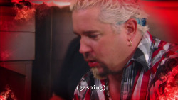 whowasphoone: cashbrowns:  guy fieri goes to chicken wing hell  guy fieri’s health gets low in a first person shooter so he hides behind a fridge to regen for a bit 