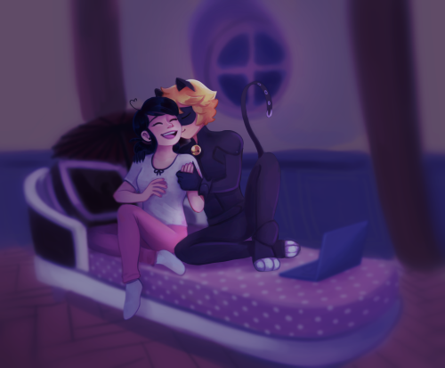 buggachat:a soft marichat for @alazic02 !! They’re watching a movie!
