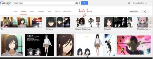 askmikasathefighter:  LOL Even Google search engine sense a similarity  xD  I swear, as soon as I saw Izumi in KnK, I immediately thought of Mikasa Ackerman as twinsies or family haha xD  