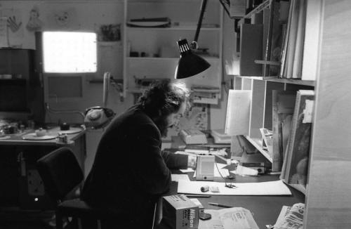 Stanley Kubrick’s daughter Vivian just uploaded these rare photos of him and his assistant editors editing Barry Lyndon in the converted garage of his home in Abbots Mead, December 1974.