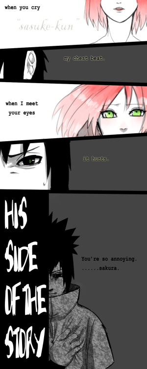 yomi-gaeru:  SS month   Fanart   Title: His side of the story Author: yomi-gaeru Disclaimer: I don’t own Naruto. Prompt: his side of the story 