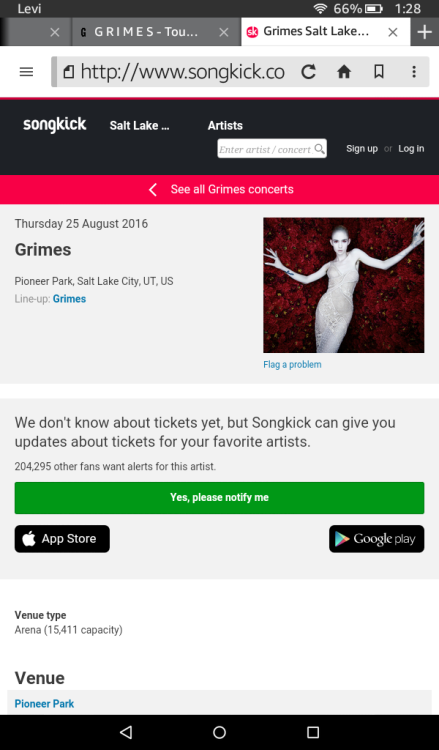 grimesing: Grimes will be in Salt Lake City, Utah for the first time at Pioneer Park on August 25.