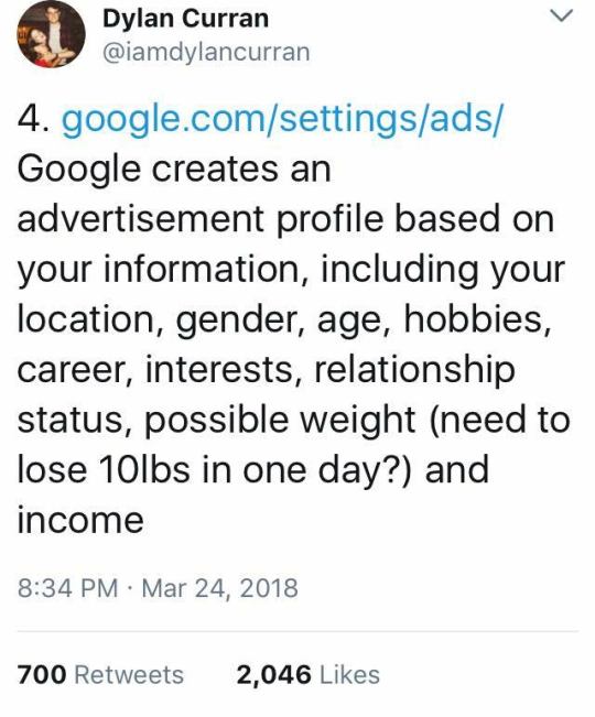 wowpoliticsareannoying: jaccbfrye:  quiet–batpeople:  catchymemes:  Via @iamdylancurran (Twitter)   fuck.. What..the..fuck, Google???  I’m surprised that this post doesn’t contain a link to turn off all of these settings (maybe another version