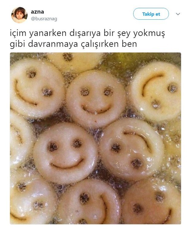 içim yanarken dışarıya...