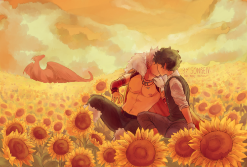 sonreiv: first kiss. another contribution to Wanderlust @abkdkzine! Leftover sales are now open &lt;