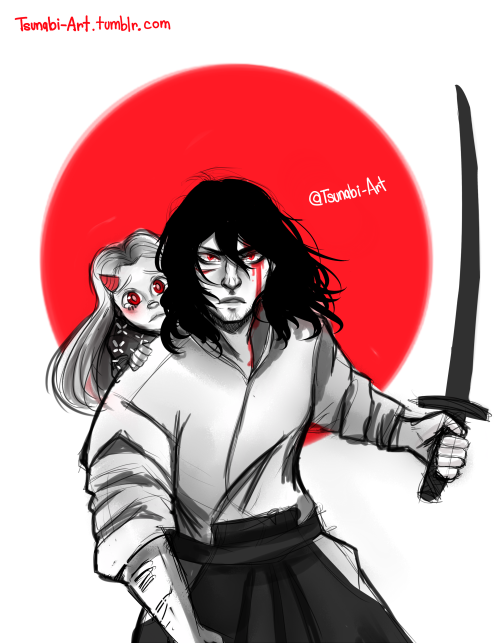 tsunabi-art: A quick drawing &lt;3 Based on samurai aizawa AU by @valoohcs Hope you like it  Omg