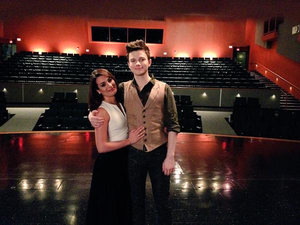 leamichele-news: @msleamichele @chriscolfer I love you so much❤️ #GleeGoodBye