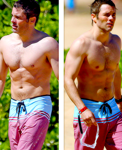 hughxjackman:  James Marsden Shirtless in Maui, Hawaii on June 6th ∟Come on tumblr