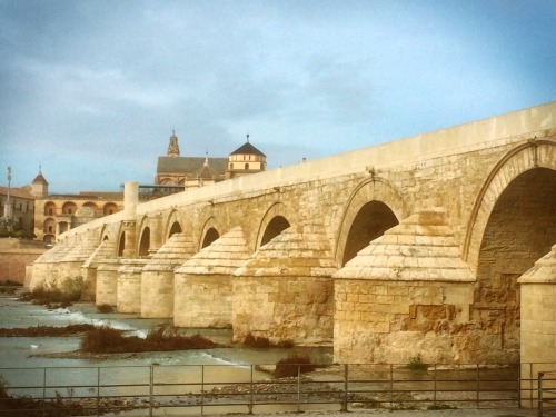 Puente Romano, Mezquitia en la distancia, Córdoba, 2016.It is said to be a bridge built by the Roman