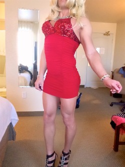 trans-amee:  Some more pics in my red dress