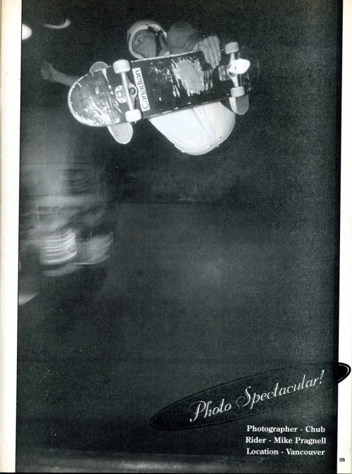 Mike Pragnell from an old issue, #14. Photo by Chub