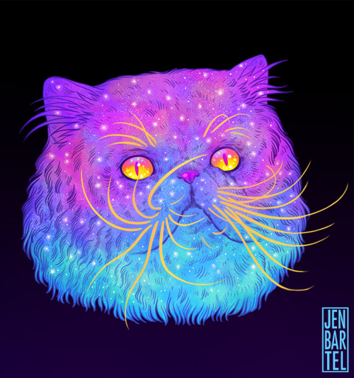 jenbartel:✨GALACTIC CATS✨This little passion project grew out of my love for the 2 most important th