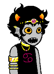acesparklegirl:  asymmetricjester:   I’d like to think that the obsession with his blood color would carry over in a bloodswap. Tyrian Karkat: the most obnoxious piece of shit you will ever meet.    Cutie. 