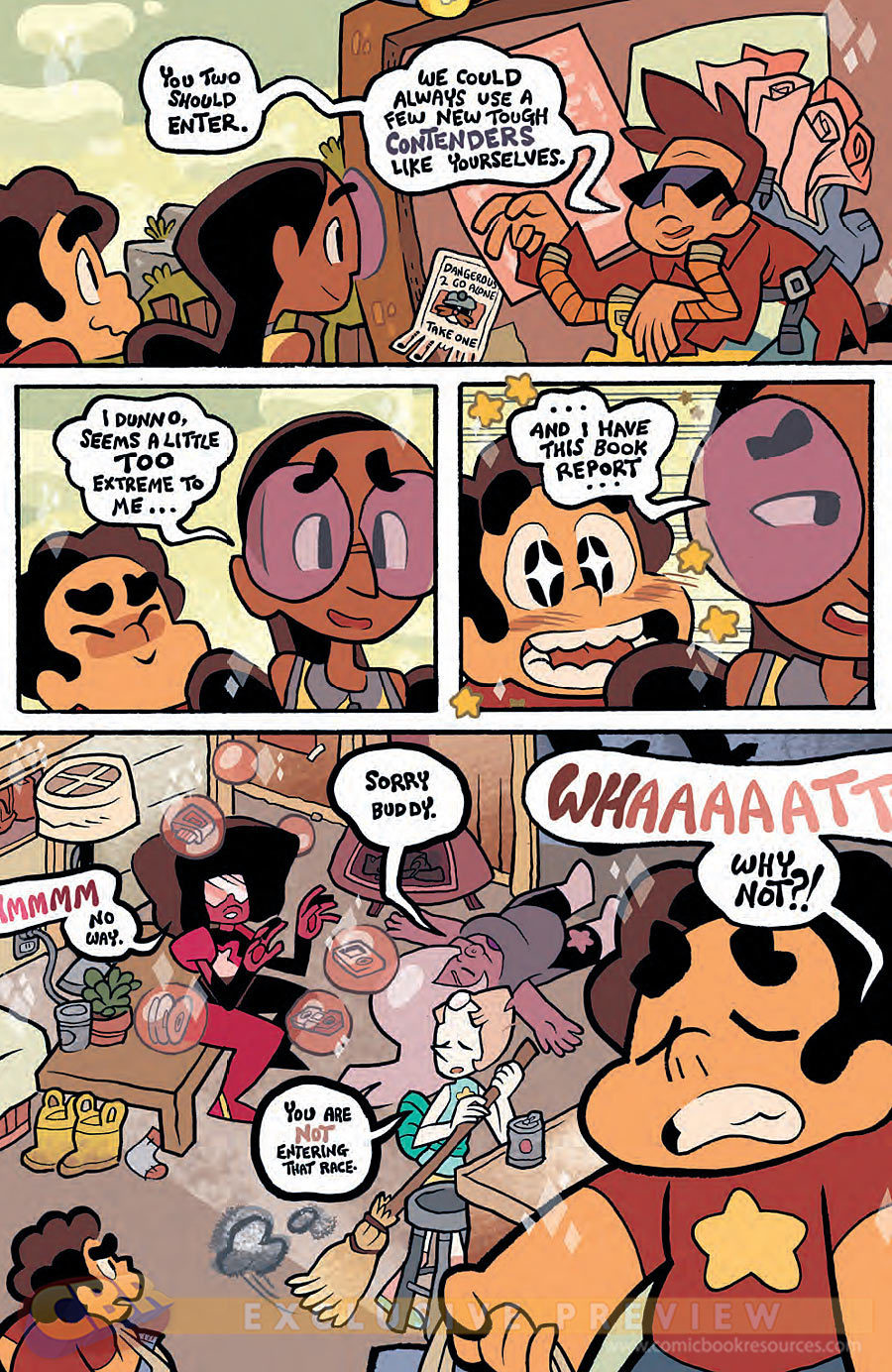 From the artist of the SU Comic, Coleman Engle:  CBR put up a preview for issue 2!