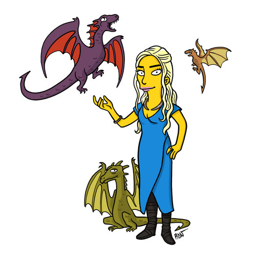 chibidragons:Daenerys Targaryen - Simpsonized