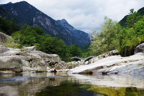 Pont des Sauts, Verzasca Valley, Switzerland.