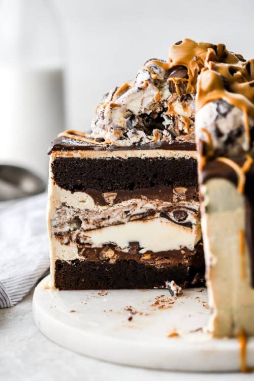 Moose Tracks Ice Cream Cake