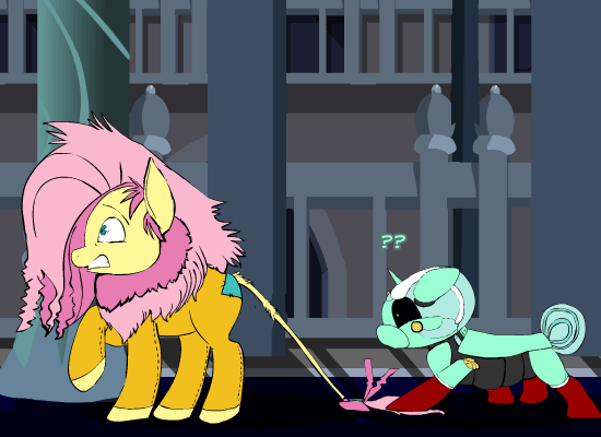 ask-omegacoder:  There is always a suit of armor getting in the way. We Repair Ponies