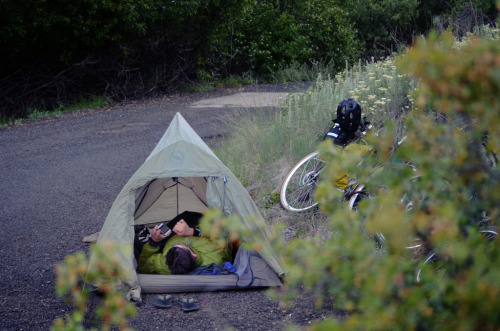 explore-everywhere:  wildeyesburning:  Last night on the road we ended up camping literally on the r