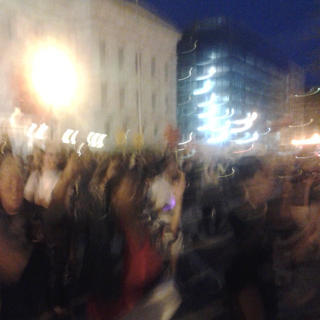 Energy at this demonstrations is really high, can&rsquo;t take a moment to get
